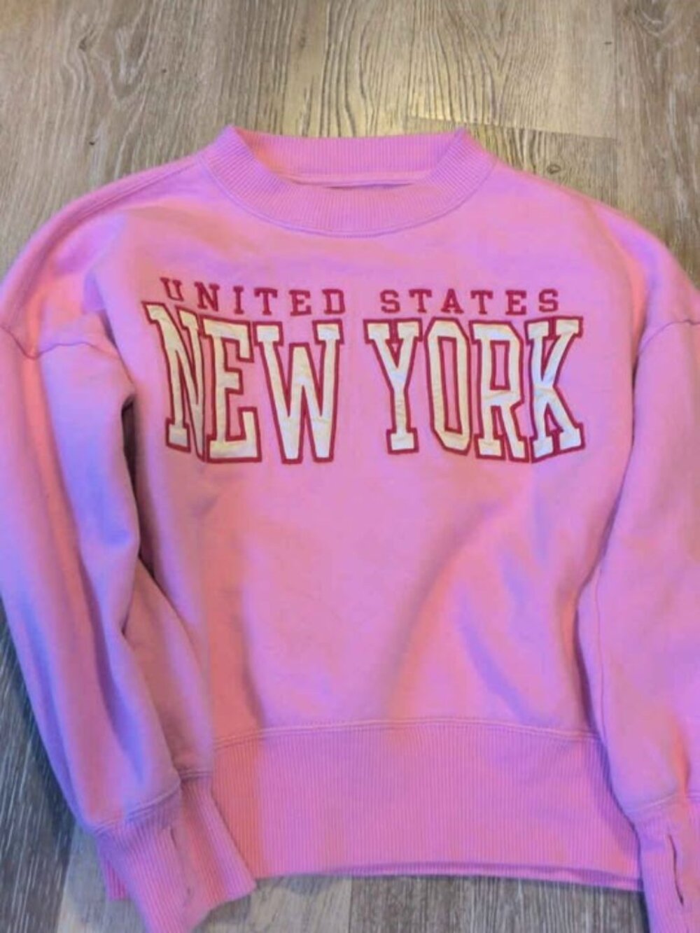 Abercrombie Kids Pink New York Sweatshirt 9/10